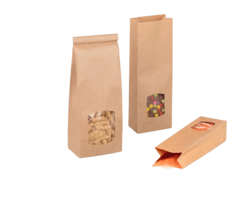 VREĆICE S PROZORČIĆEM KRAFT + OPP 135x80x310mm x 80g/m2 (500g)